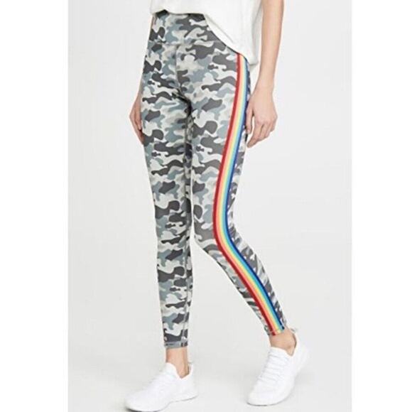 Spiritual Gangster Essential Camo Rainbow Stripe Legging - Picture 1 of 4
